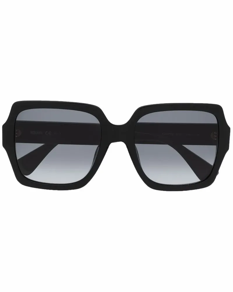Moschino Sonnenbrille mit Oversized-Gestell - Schwarz Schwarz