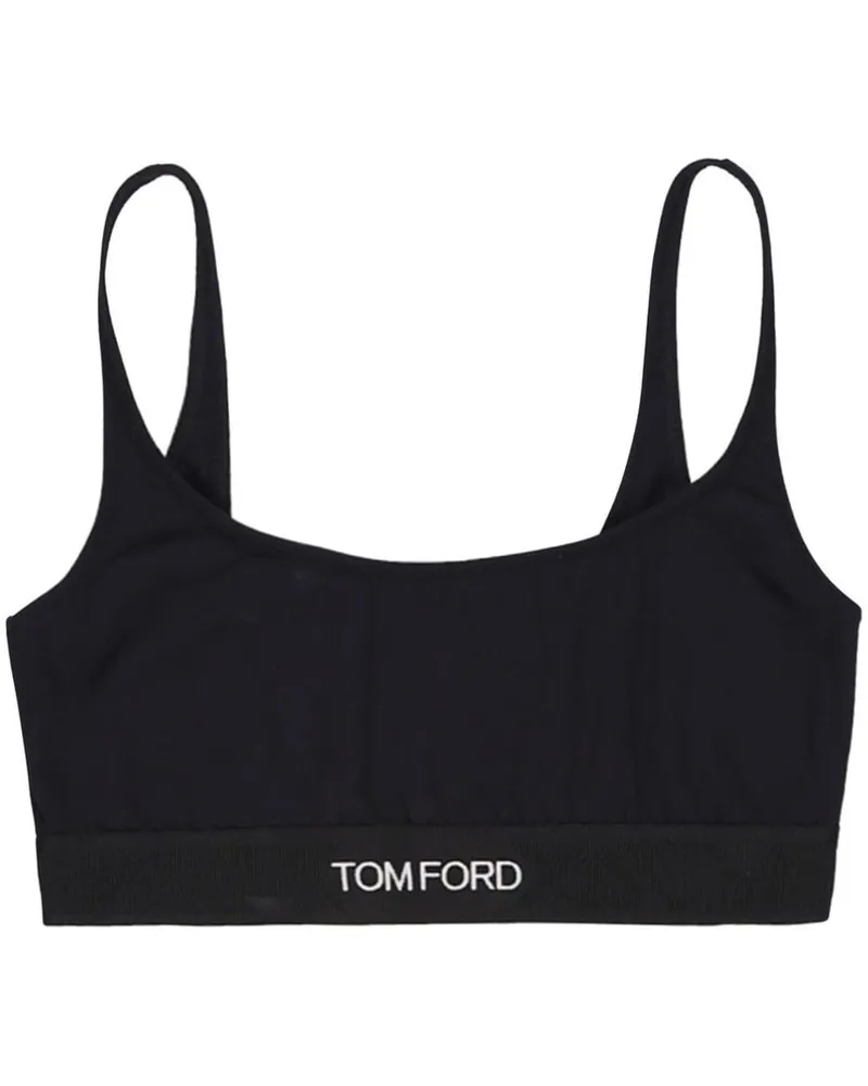 Tom Ford Bralette mit Signaturen-Logo - Schwarz Schwarz