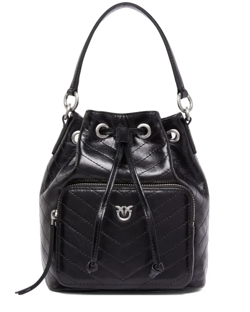 Pinko Gesteppte Beuteltasche - Schwarz Schwarz