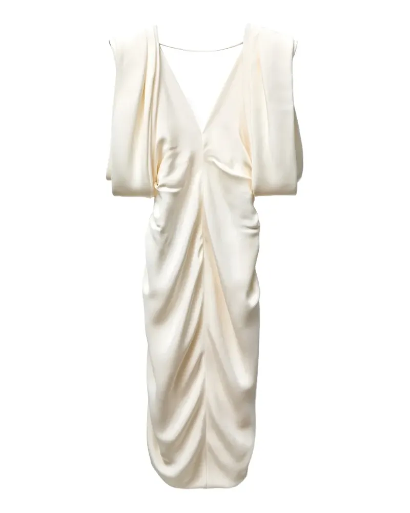 Versace crêpe marocaine silk midi dress - Weiß Weiß