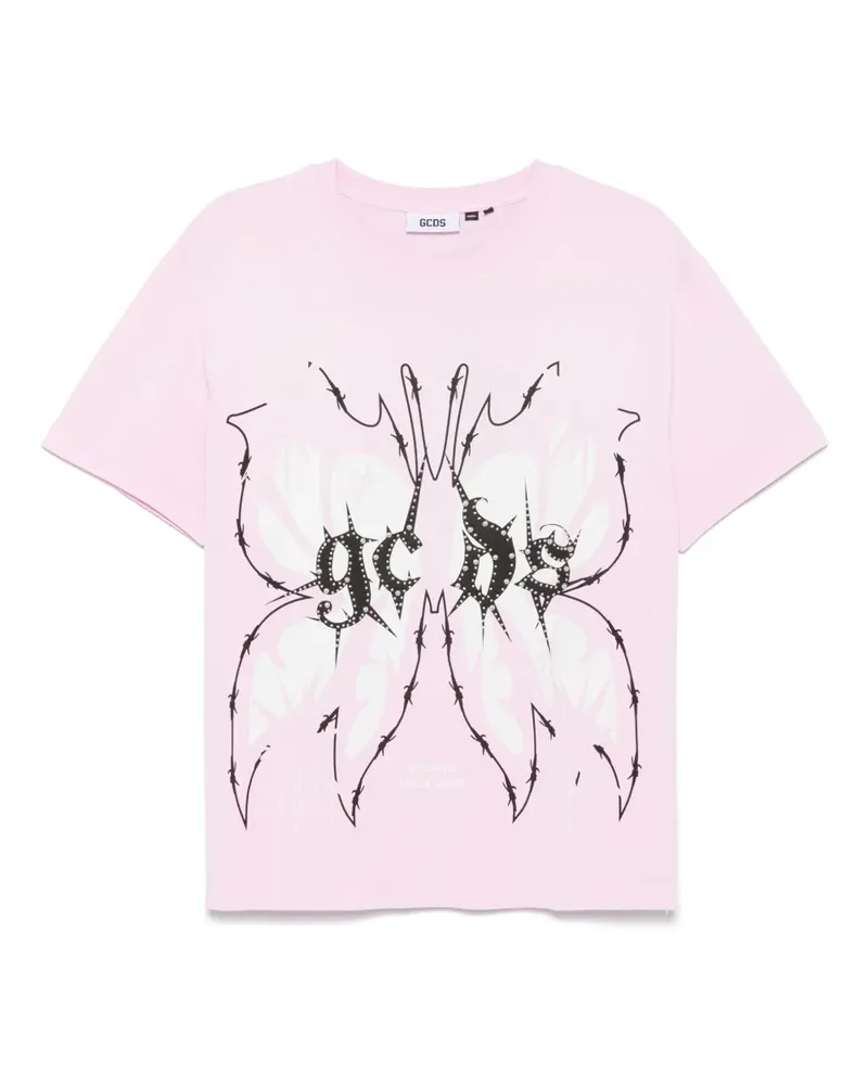GCDS Butterfly T-Shirt - Rosa Rosa