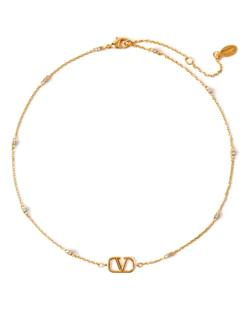 Valentino Garavani VLogo Signature Halskette mit Kristallen - Gold Gold