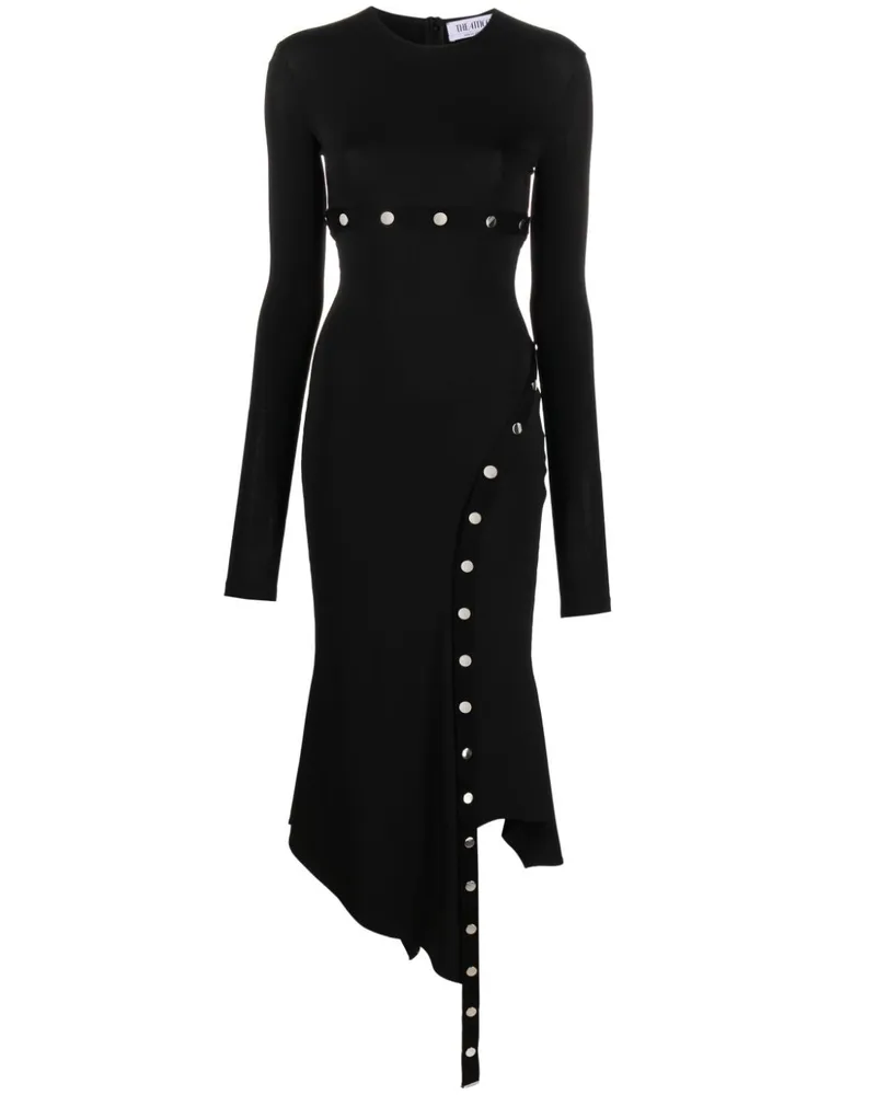 ATTICO Asymmetrisches Midikleid mit abnehmbaren Einsätzen - Schwarz Schwarz