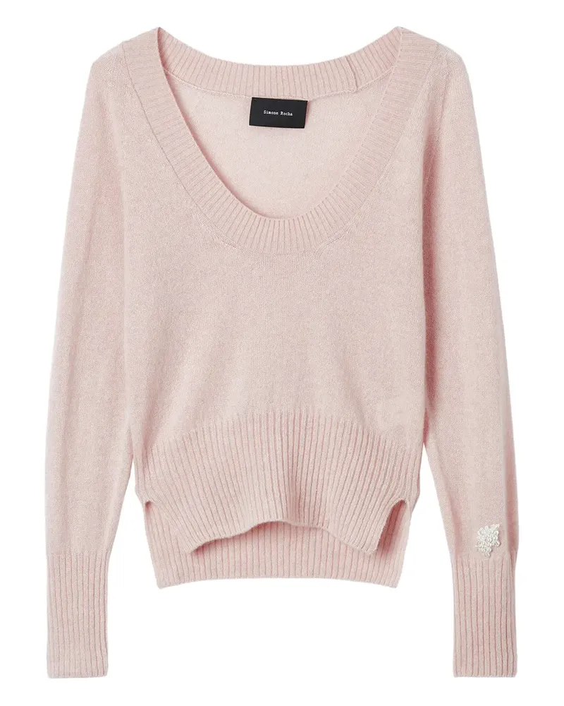 Simone Rocha Pullover mit Perlendetail - Rosa Rosa