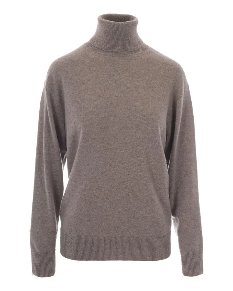 P.A.R.O.S.H. P.A.R.O H. fringe-detail roll-neck sweater - Nude Nude