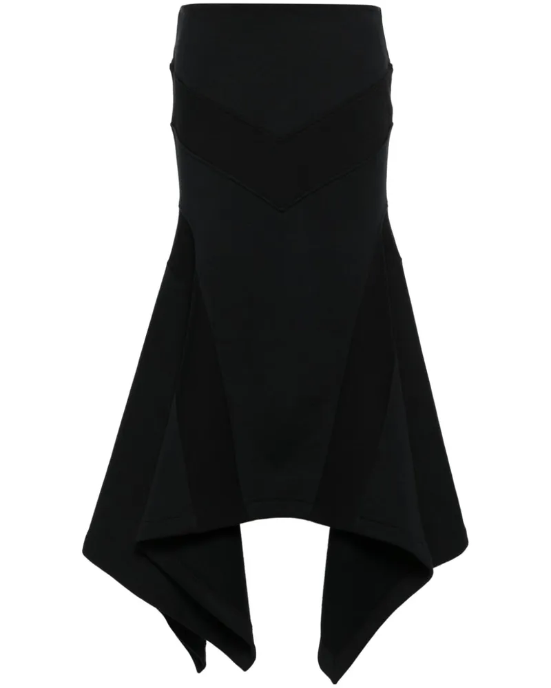 ATTICO Asymmetrischer Midirock - Schwarz Schwarz