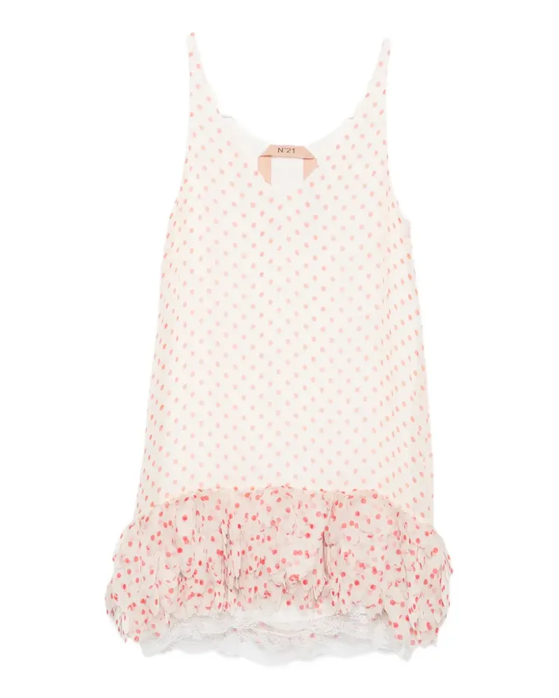 N° 21 polka-dot ruffled dress - Rot Rot