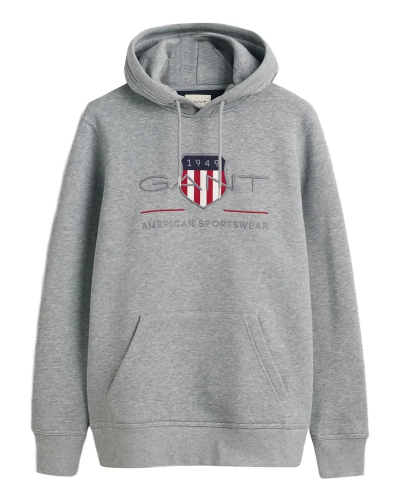 Gant Hoodie mit Logo-Stickerei - Grau Grau