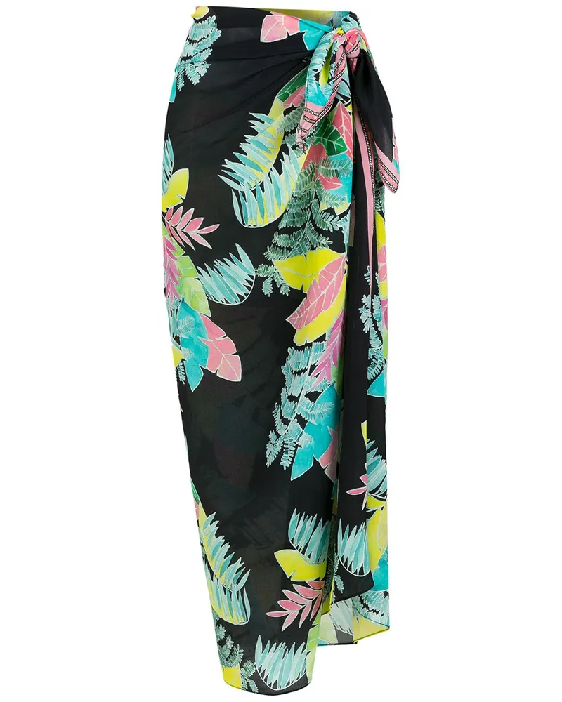 Amir Slama Sarong mit Print - Schwarz Schwarz