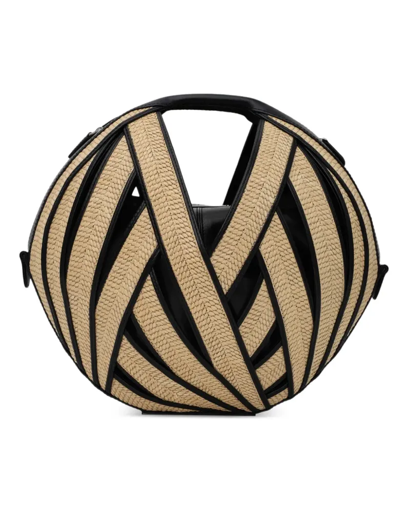 PERRIN PARIS Le Panier Raffia Tote Bag - Nude Nude
