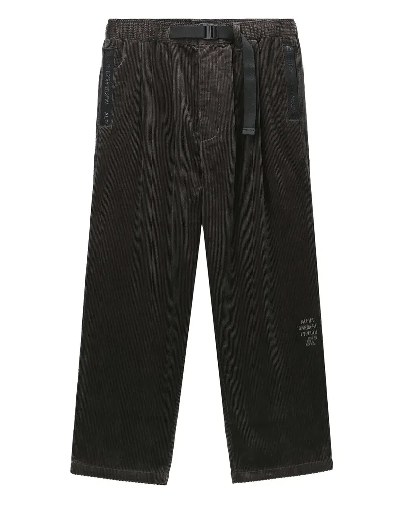 Alpha Industries Cordhose mit Falten - Grau Grau