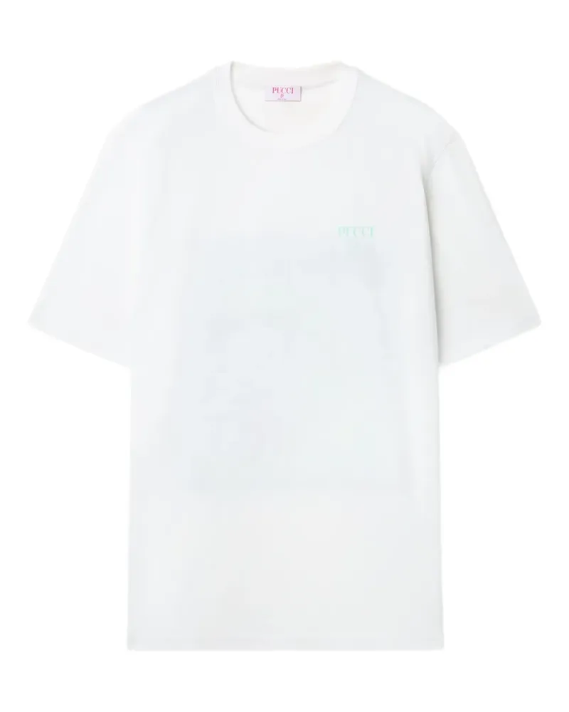 Emilio Pucci T-Shirt mit grafischem Print - Weiß Weiß