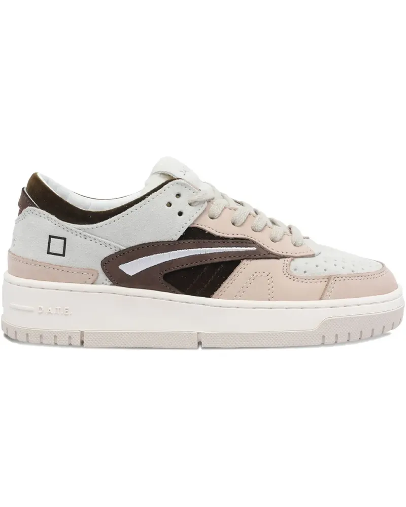D.A.T.E. Torneo Pop suede-leather panel sneakers - Nude Nude