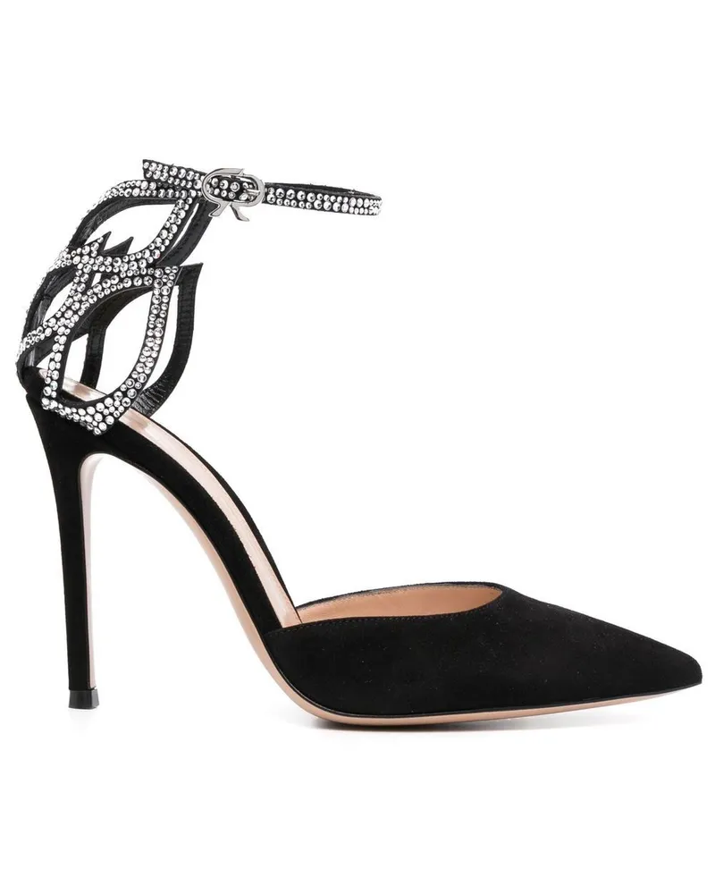 Gianvito Rossi Pumps mit Kristallen 115mm - Schwarz Schwarz