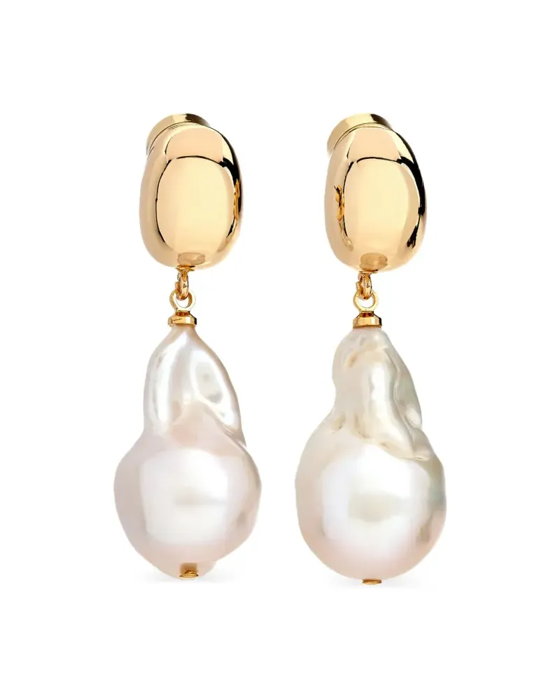 Kenneth Jay Lane Ohrringe mit Perlen - Gold Gold
