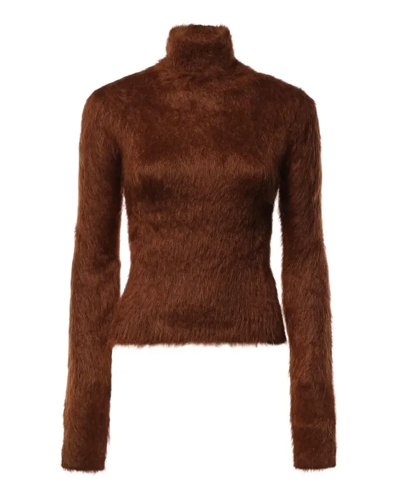 Dondup brushed-effect roll-neck sweater - Braun Braun