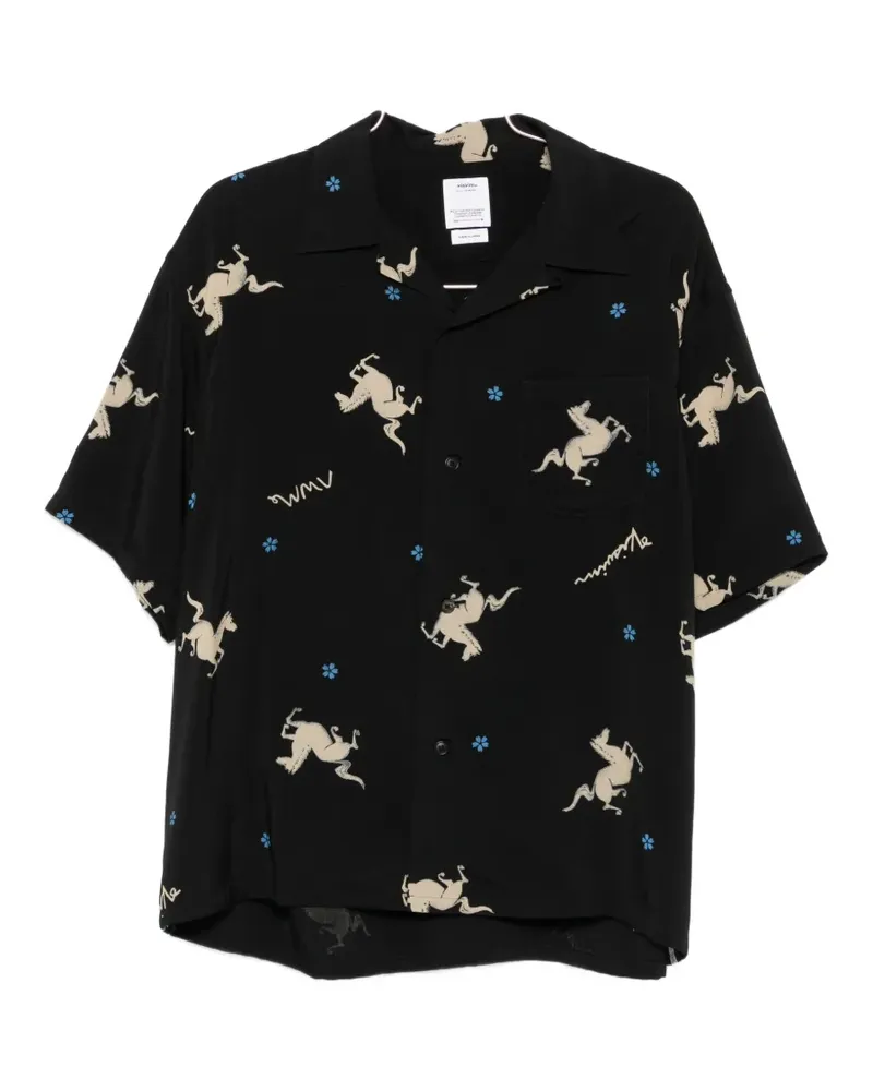 Visvim Crosby horse-print shirt - Weiß Weiß
