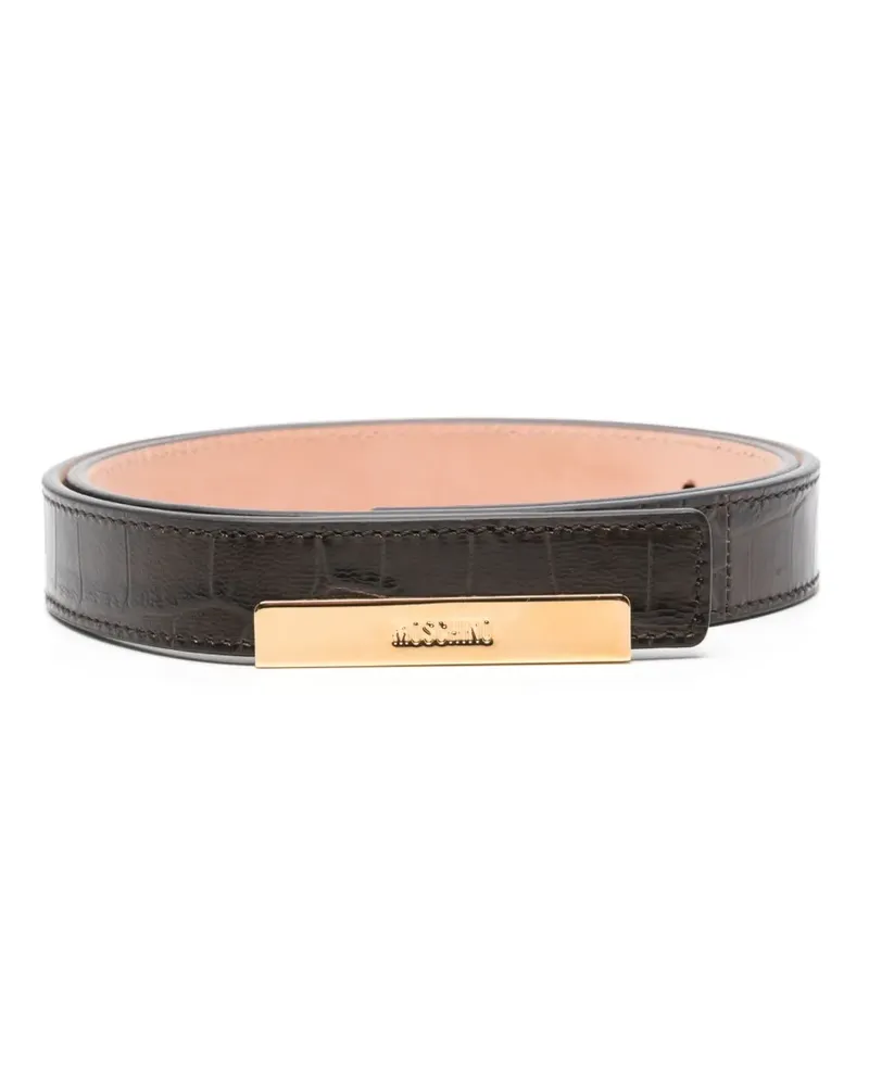 Moschino Gürtel aus Leder - Braun Braun