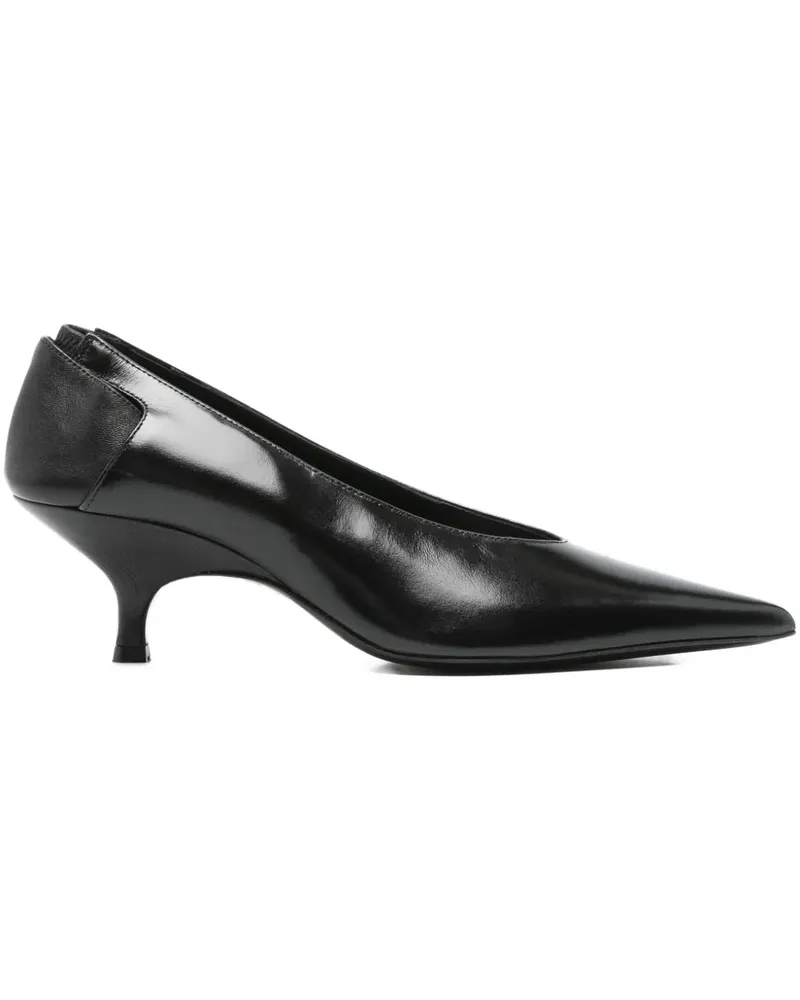 Gia Borghini Sloane Kitten-Heel-Pumps mit spitzer Kappe 50mm - Schwarz Schwarz