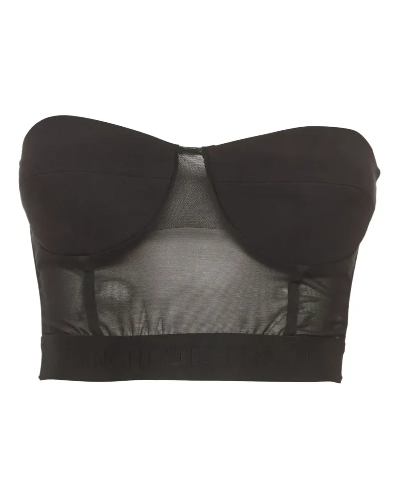 Elisabetta Franchi mesh bustier top - Schwarz Schwarz