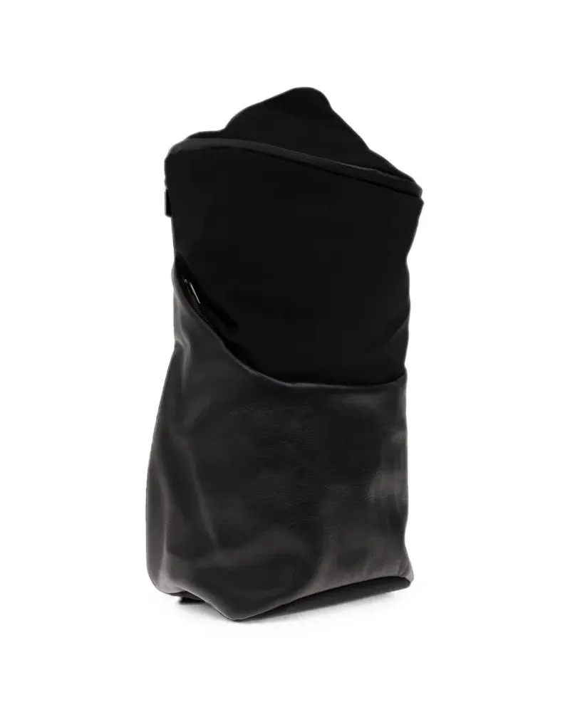 Yohji Yamamoto GB/LEA/NY-B Drape Rucksack - Schwarz Schwarz