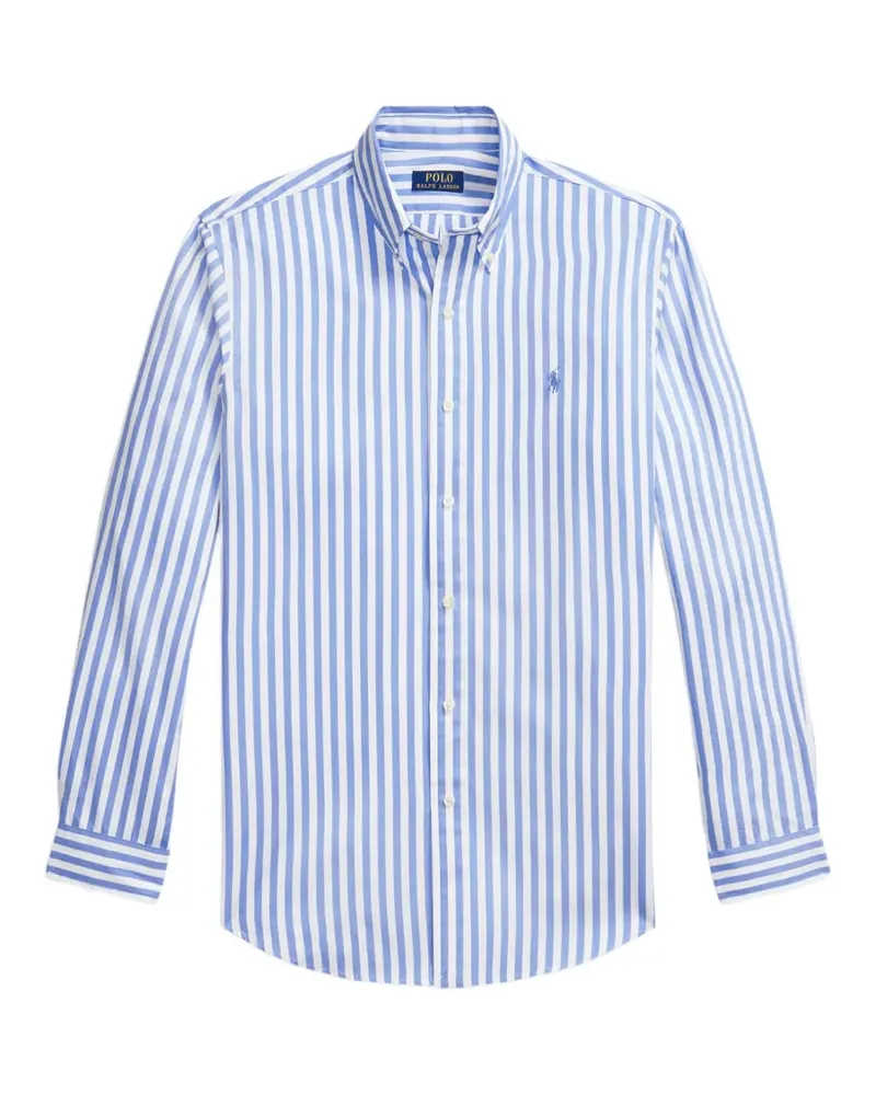 Ralph Lauren Gestreiftes Hemd mit Logo-Stickerei - Blau Blau