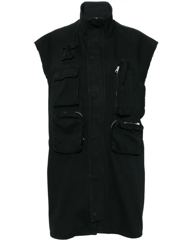 Maison Margiela Weste mit Reißverschluss - Schwarz Schwarz