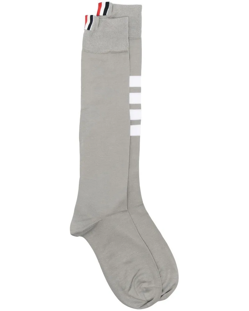 Thom Browne Socken mit Streifen - Grau Grau
