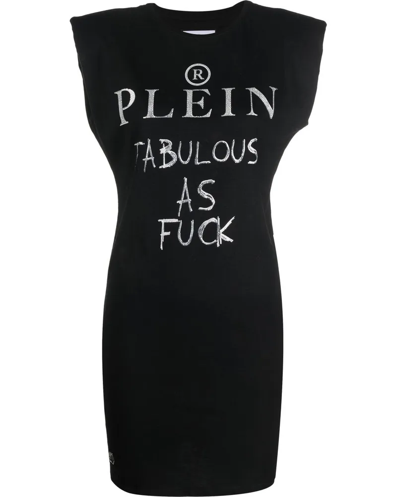 Philipp Plein T-Shirt mit Kristallen - Schwarz Schwarz