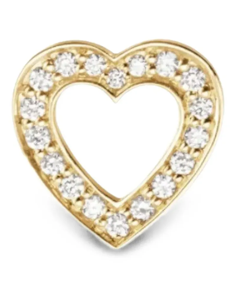Sophie Bille Brahe diamond heart earrings - Gold Gold