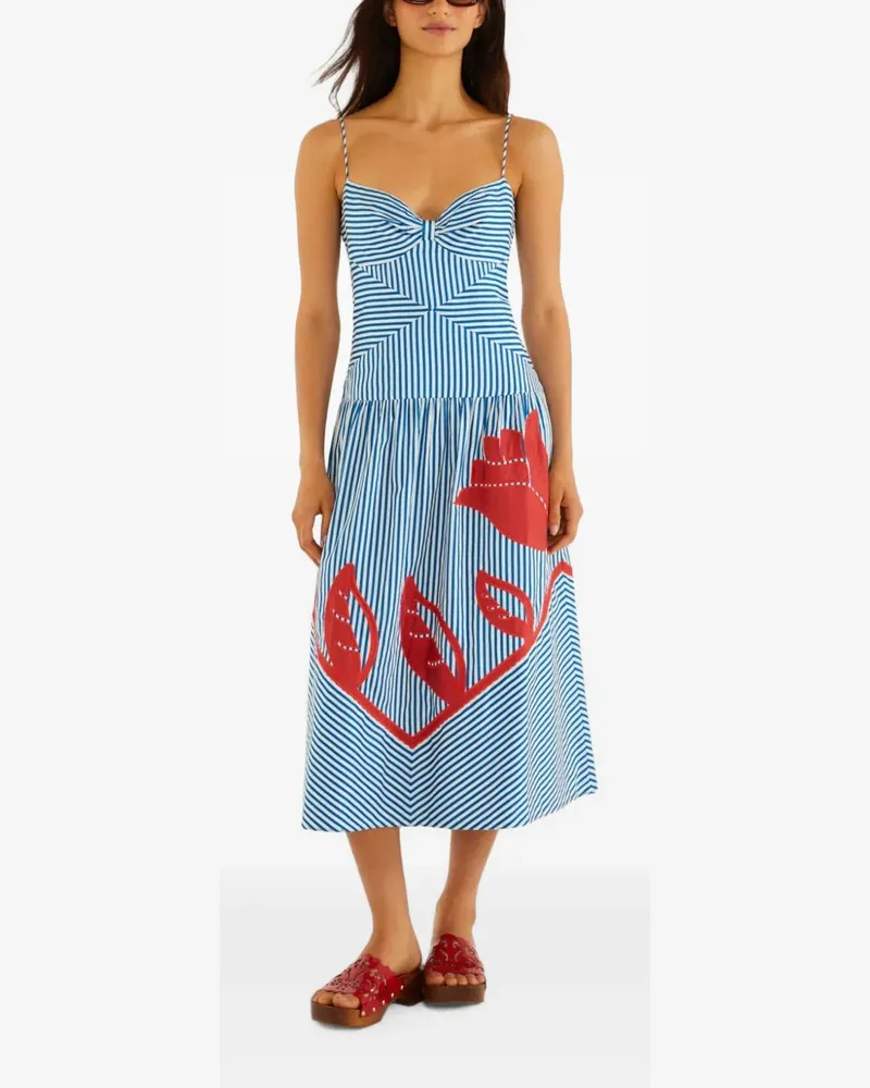 FARM Rio Kleid mit Streifen-Print - Blau Blau