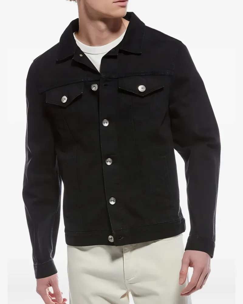 Brunello Cucinelli Jeansjacke mit Knopfverschluss - Schwarz Schwarz
