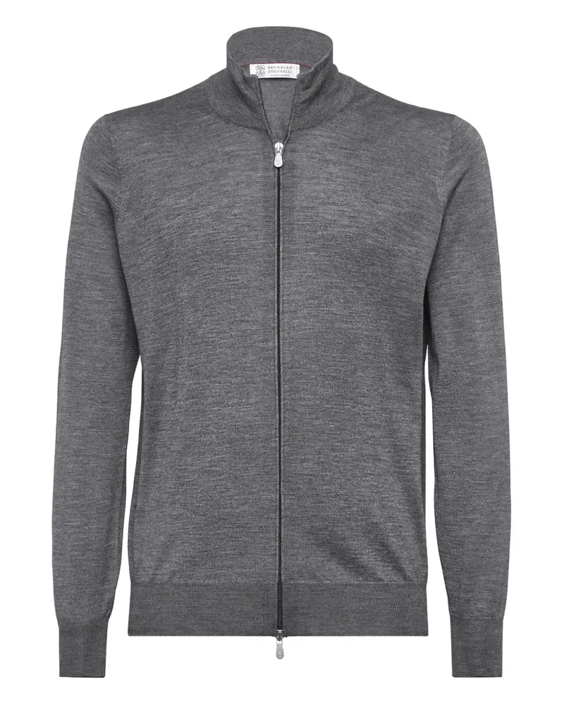 Brunello Cucinelli Cardigan mit Reißverschluss - Grau Grau