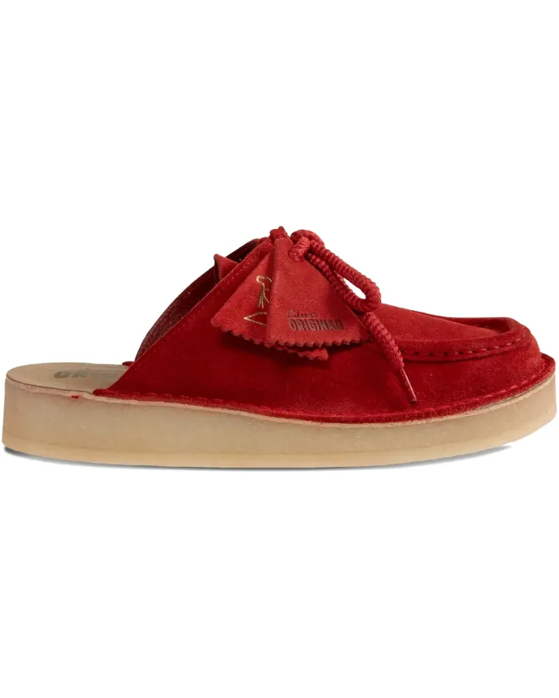 Clarks Nomad Mules aus Wildleder - Rot Rot