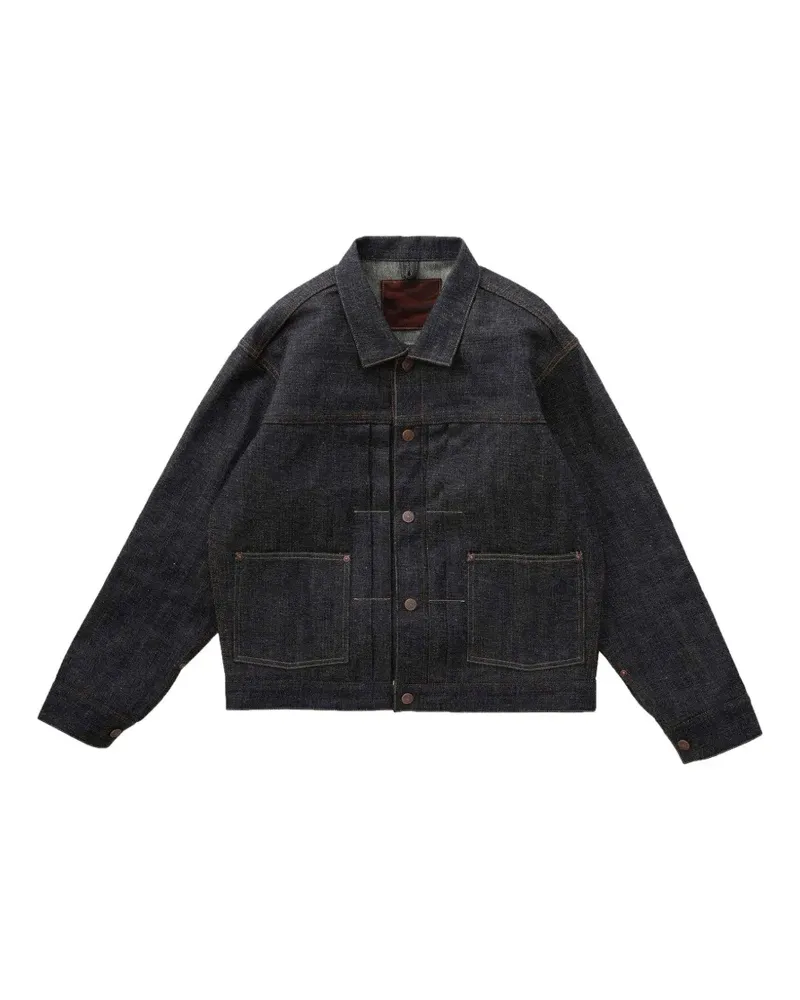 Taiga Takahashi Lot. 701 pleated denim jacket - Blau Blau