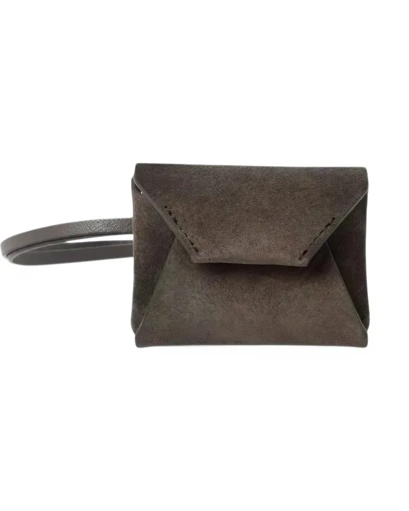 Brunello Cucinelli Clutch aus Wildleder mit Handgelenkschlaufe - Braun Braun