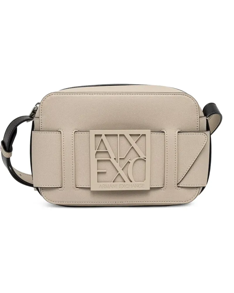 Armani Exchange logo-plaque cross body bag - Nude Nude