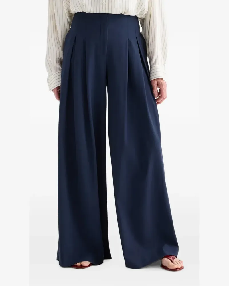 TWP Plissierte Palazzohose - Blau Blau