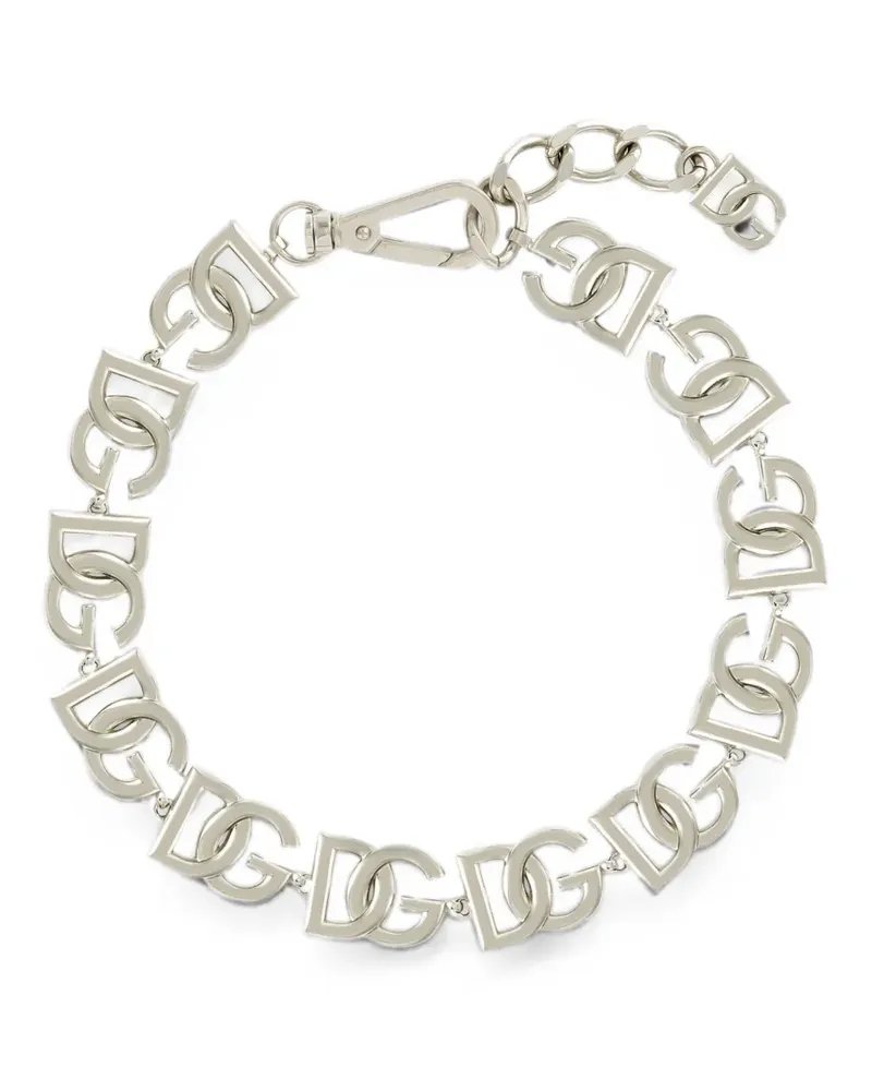 Dolce & Gabbana Choker mit Logo - Silber Silber
