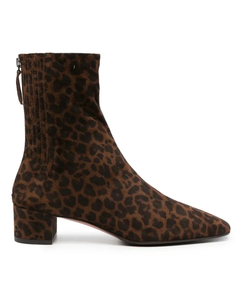 Aquazzura Stiefel mit Leopardenprint - Braun Braun