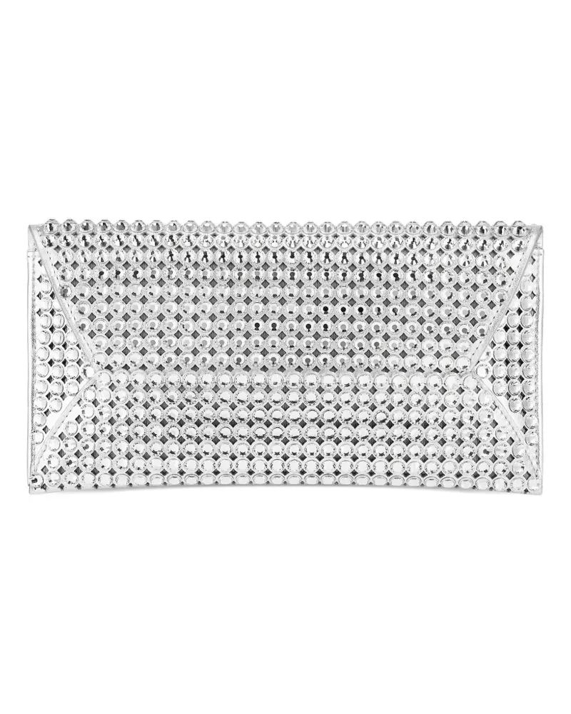 Aquazzura Tequila Clutch mit Kristallen - Silber Silber