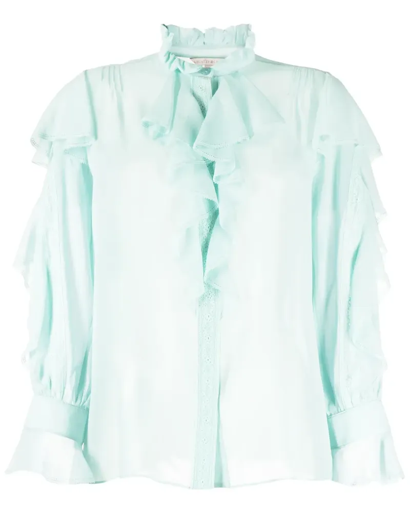 SHIATZY CHEN Semi-transparentes Seidenhemd - Blau Blau