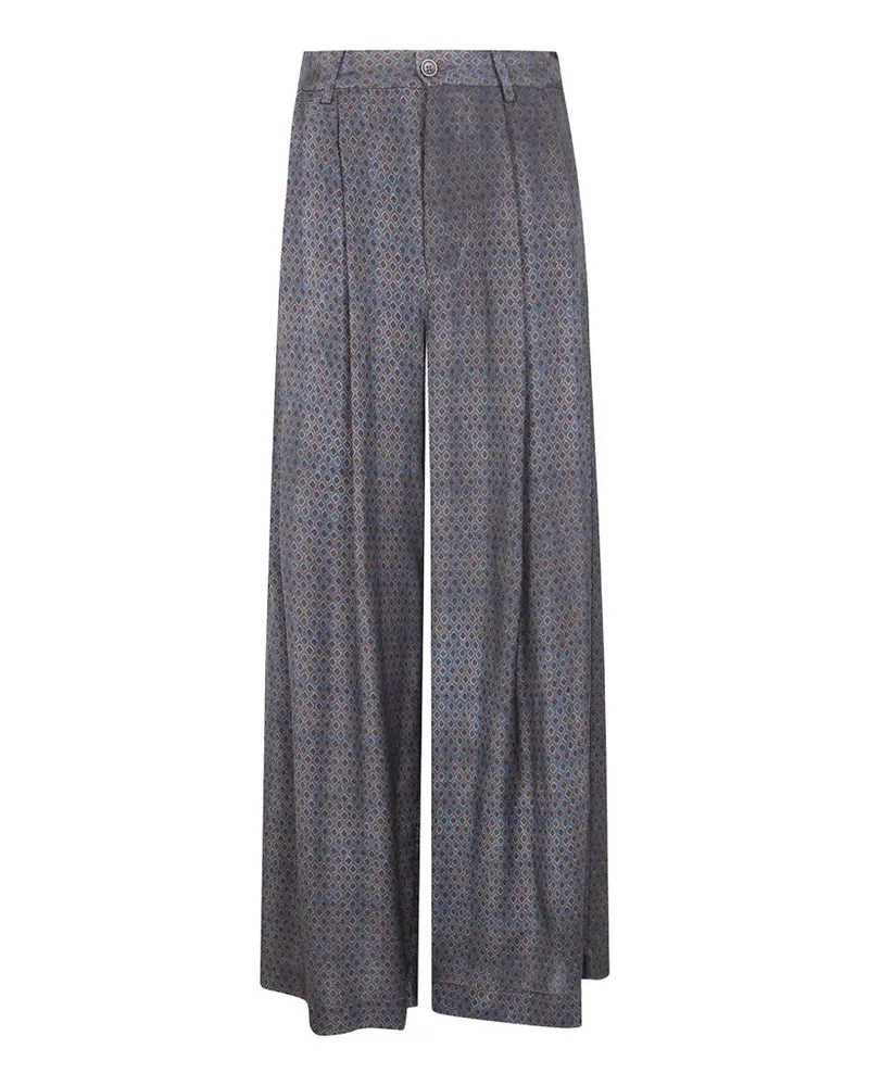 Uma Wang patterned palazzo pants - Blau Blau