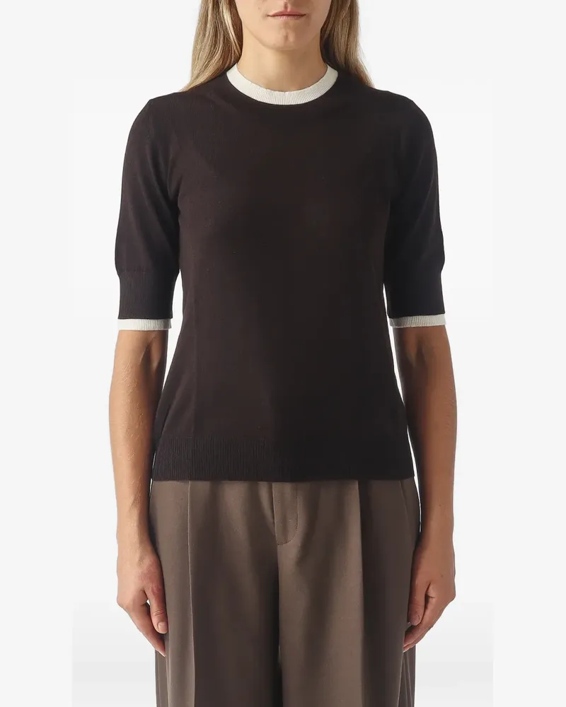 Gran Sasso Kurzärmeliger Pullover - Braun Braun