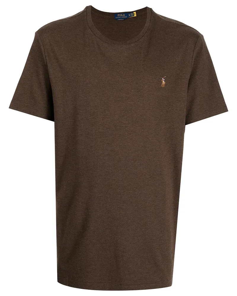 Ralph Lauren T-Shirt mit Logo-Stickerei - Braun Braun