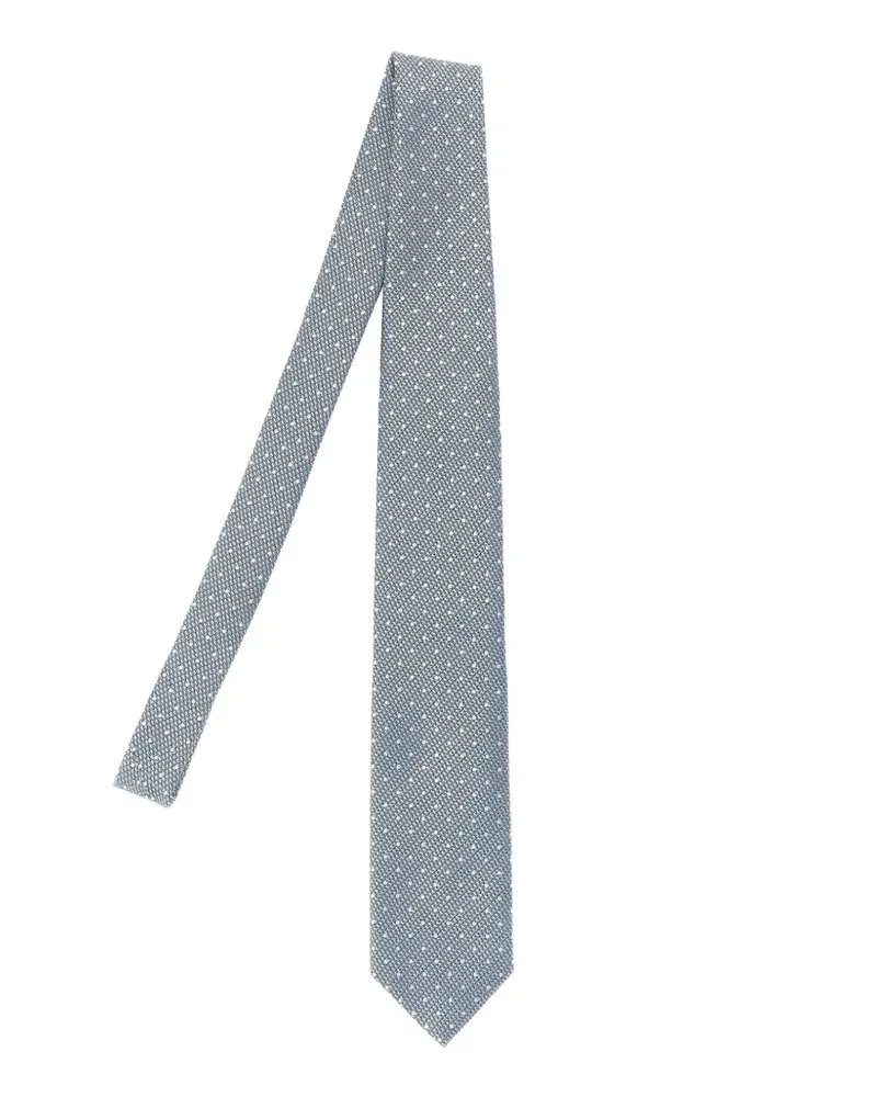 Tom Ford jacquard polka-dot silk tie - Blau Blau