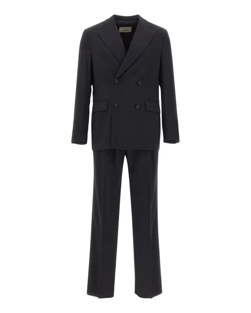 Manuel Ritz double-breasted peak-lapel suit - Schwarz Schwarz