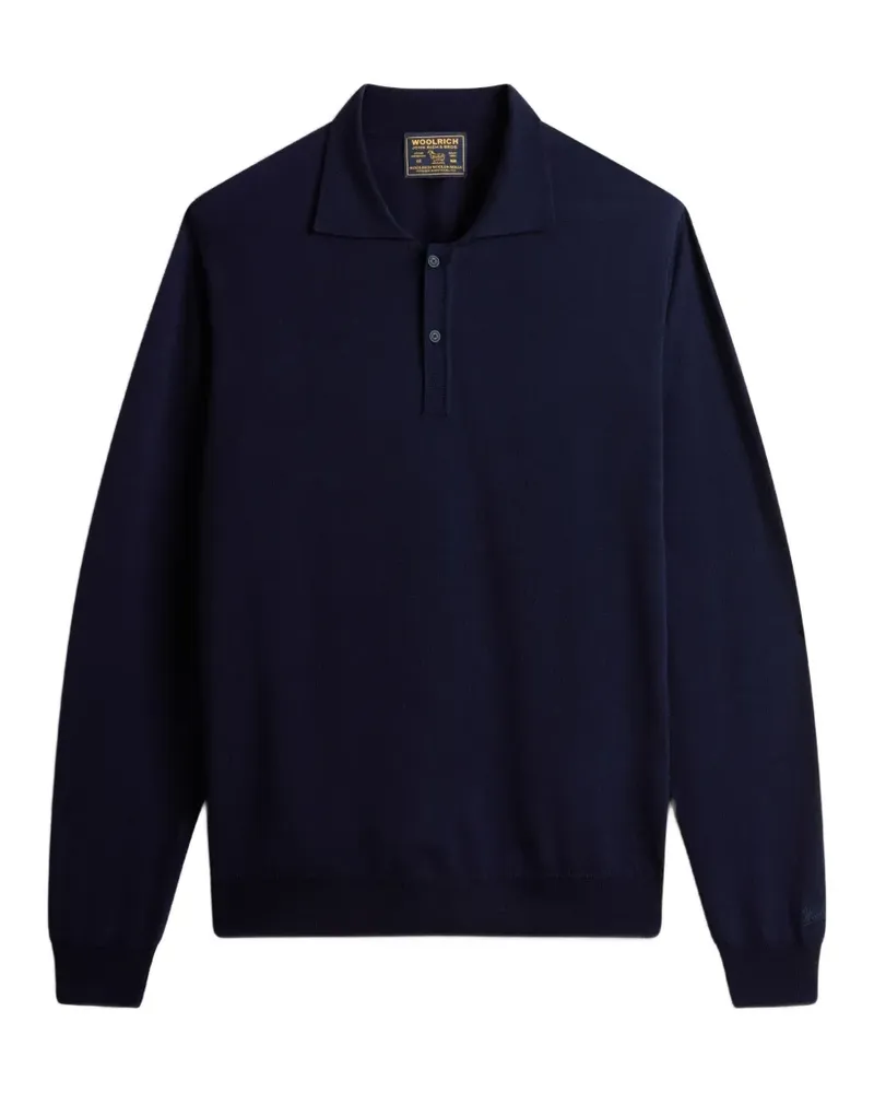 Woolrich Langärmeliges Poloshirt - Blau Blau