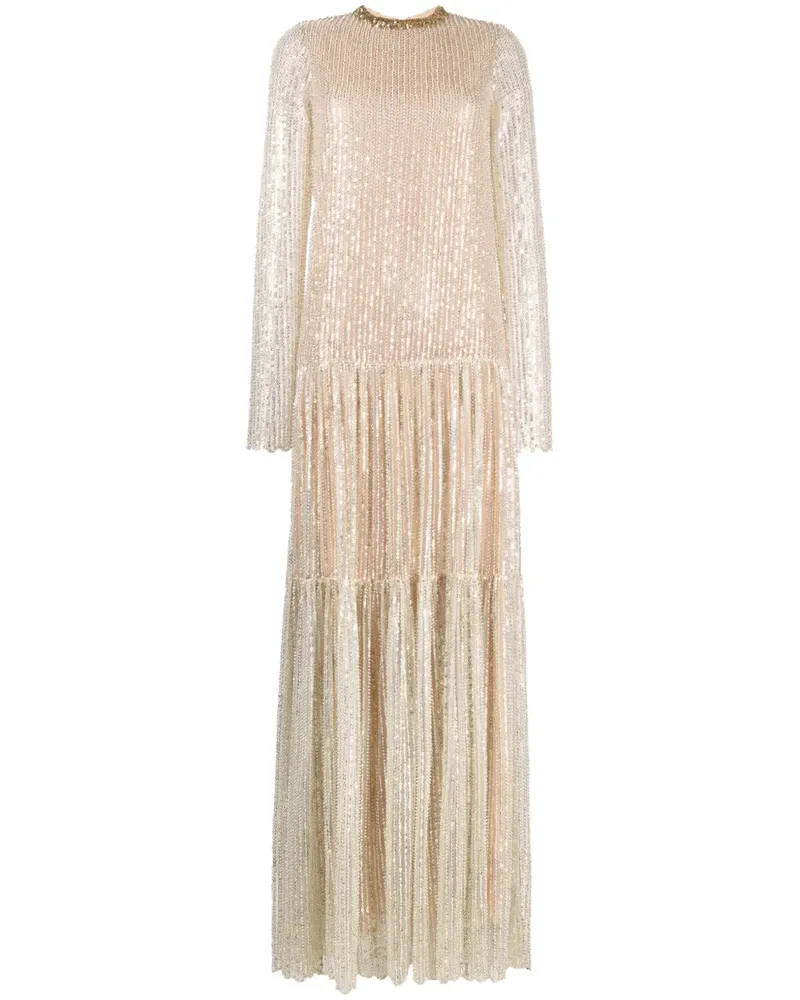 Giambattista Valli Gestuftes Abendkleid - Nude Nude