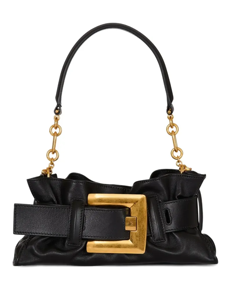 Balmain Mini Anthem Schultertasche - Schwarz Schwarz